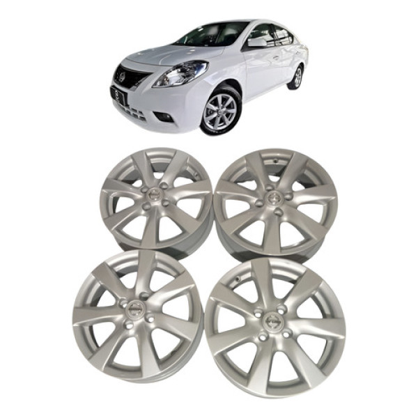 Jogo Rodas Originais Nissan March Versa 2011 A 2019 Aro 15